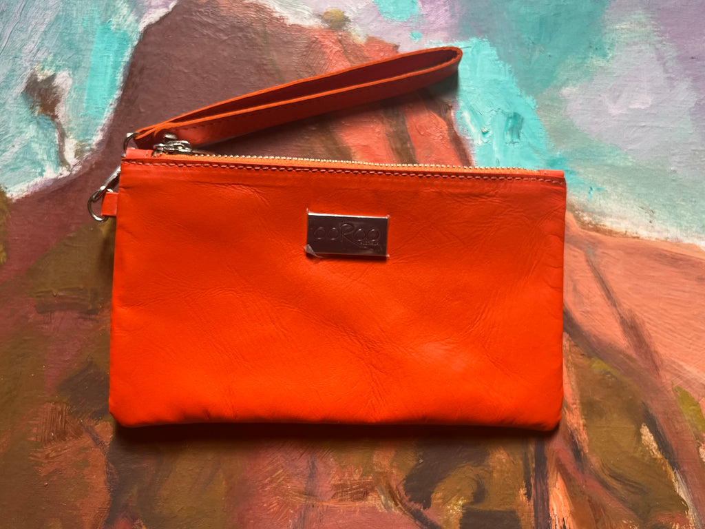Ella purse in Orange Kangaroo leather