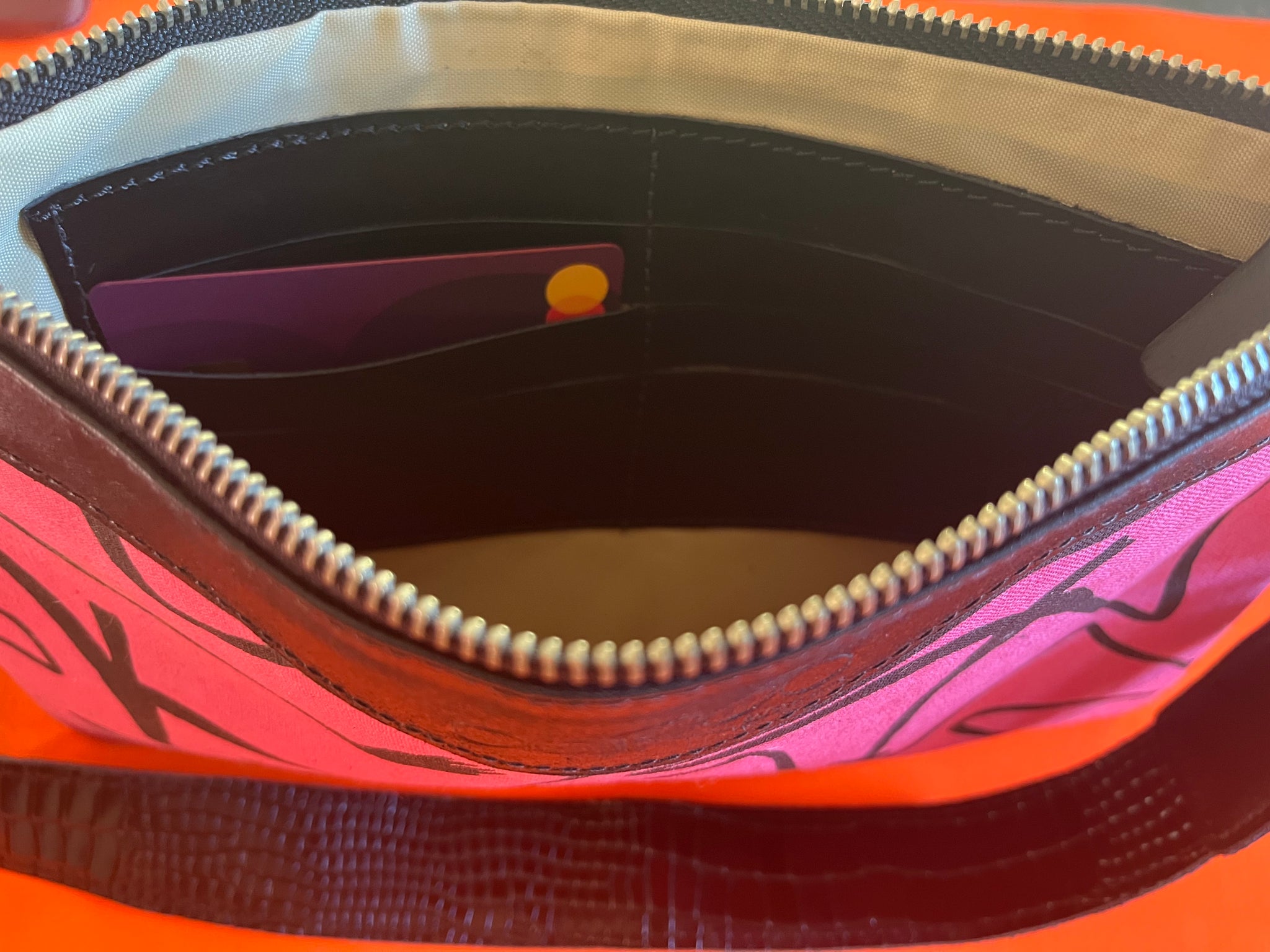 Zara Crossbody bag featuring Mimih Spirits by Aboriginal artist Gabriel Maralngurra - injalak Arts