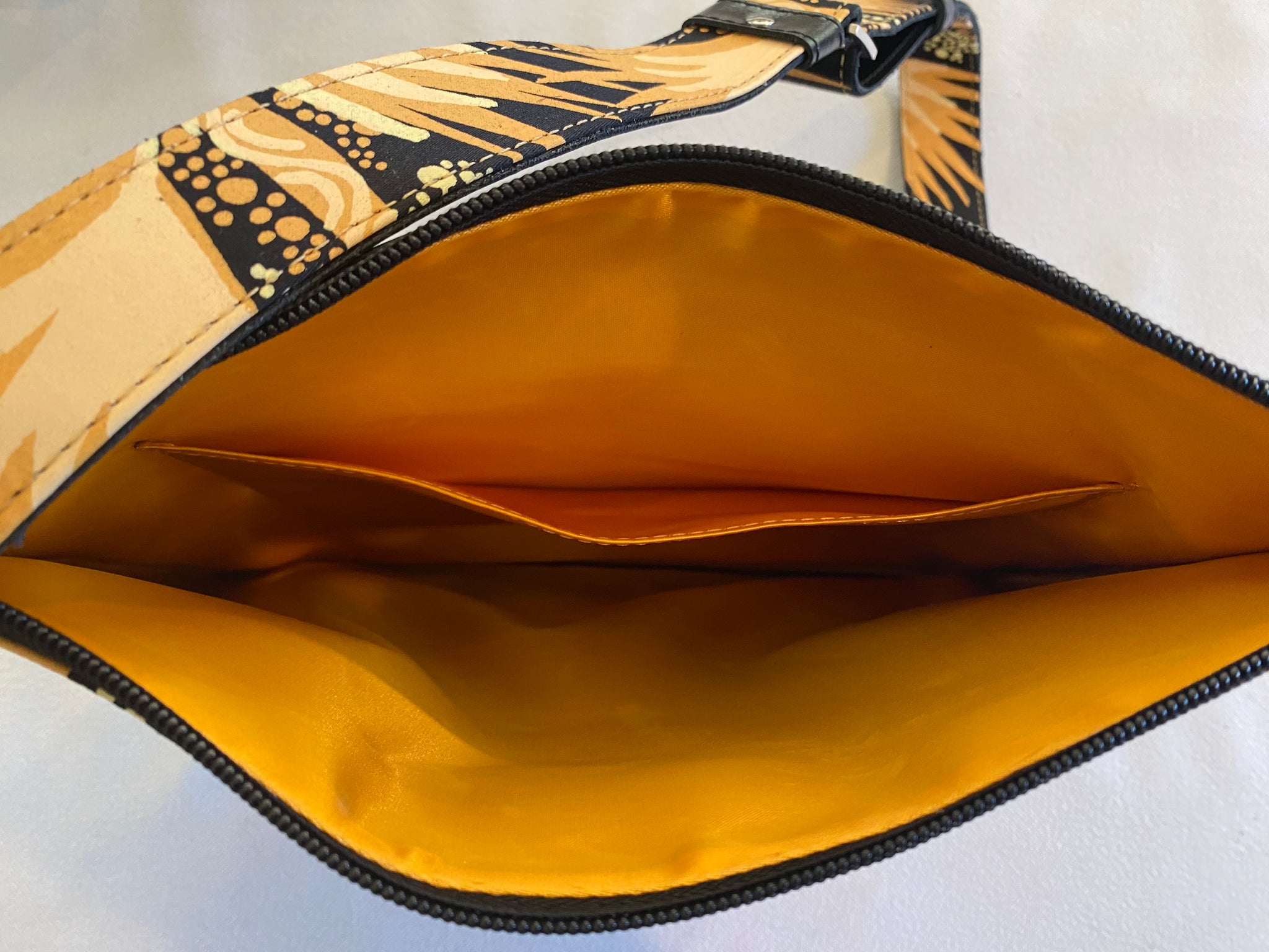 Fran crossbody handbag featuring Merrepen by Aboriginal artist Gracie Kumbi,Merrepen arts