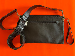 Zara Crossbody bag featuring black kangaroo leather