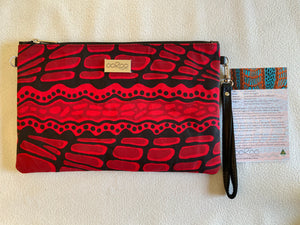 Zara crossbody bag featuring Crocodile Skin by Aboriginal artist Aaron McTaggart, Merrepen Arts