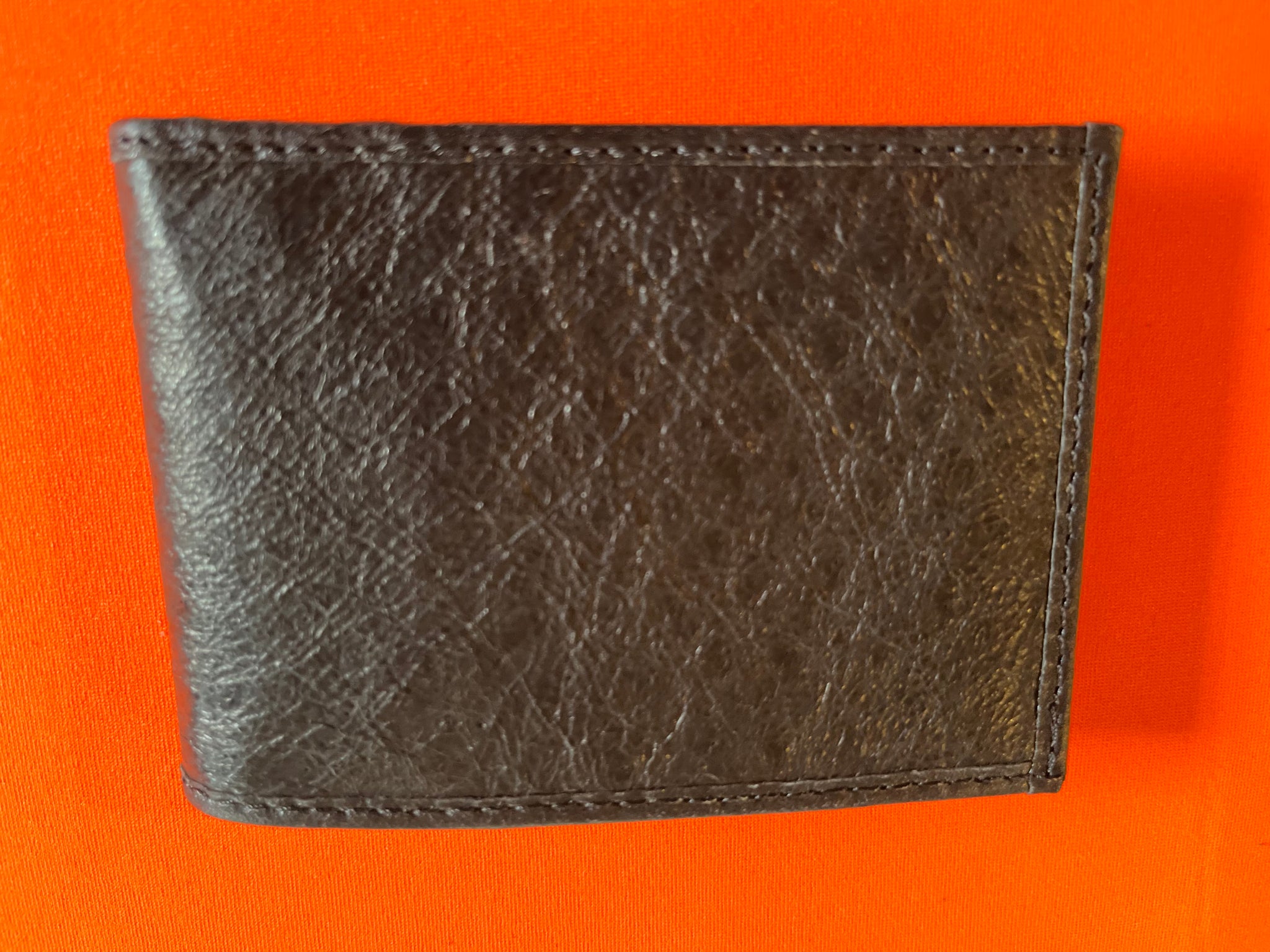 Emu black leather wallet