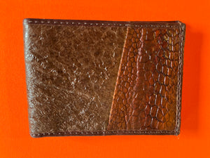 Emu Brown leather wallet