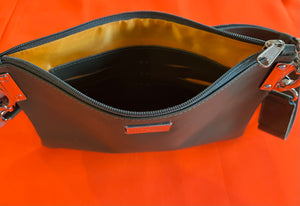Zara Crossbody bag featuring black kangaroo leather
